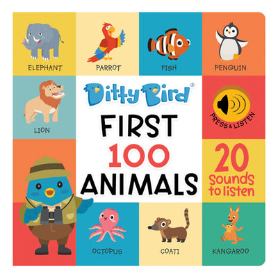 Ditty Bird First 100 Animals Board Book