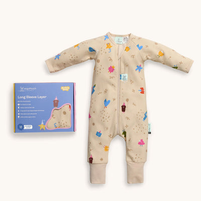ergoPouch Long Sleeve Layer Romper 0.2 Tog - Birthday Blobs