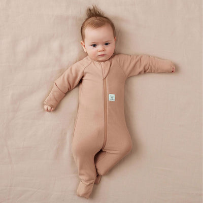 ergoPouch Long Sleeve Layer Romper 1.0 Tog - Latte