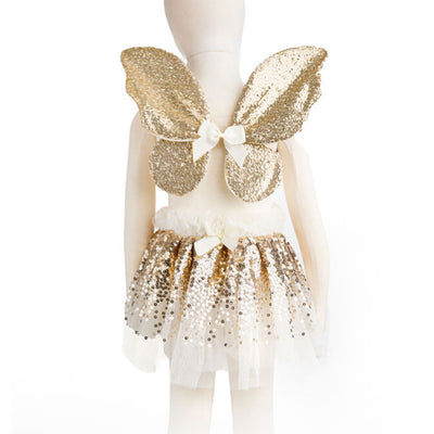 Great Pretender - Gold Sequin Skirt, Wings & Wand set