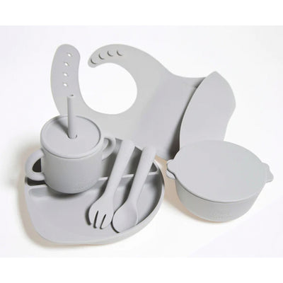 Hatched Collective Ultimate Silicone Feeding Set - Stormy Sky