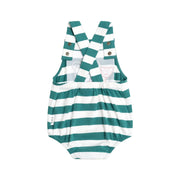 Huxbaby Stripe Bubble Romper Granite Green
