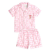 Huxbaby Check PJs - Strawberry