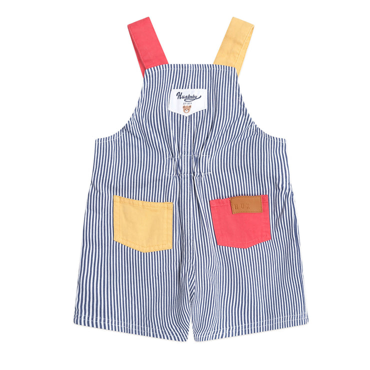 Huxbaby Classic Stripe Short Overalls