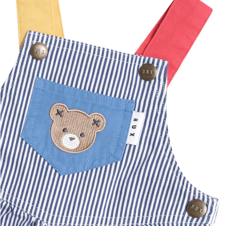 Huxbaby Classic Stripe Short Overalls