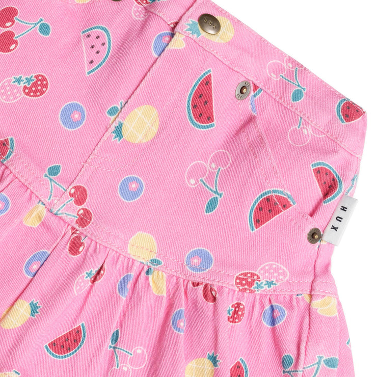 Huxbaby Pink Fruit Frilly Skirt