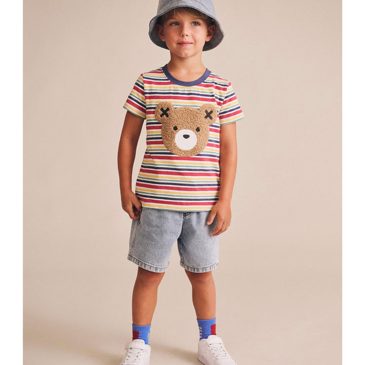 Huxbaby Furry Huxbear Vintage Stripe Tee