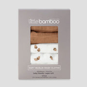 Little Bamboo Muslin Washers - Iced Coffee