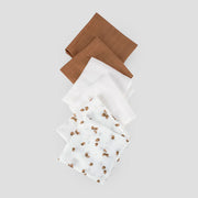 Little Bamboo Muslin Washers - Iced Coffee