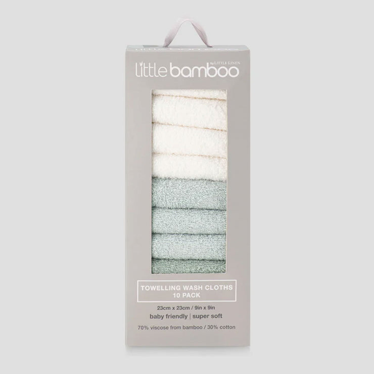 Little Bamboo Towelling Washer - Bayleaf