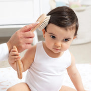 Living Textiles 3 Pc Baby Wooden Brush & Comb Set