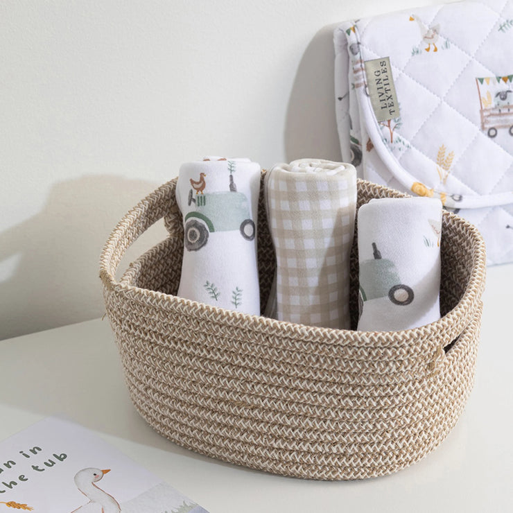 Living Textiles 3 Pc Cotton Rope Storage Set - Natural
