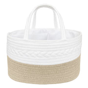 Living Textiles Nappy Caddy - Natural/White