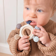 Living Textiles Multi-Surface Teething Wheel - Steel Blue
