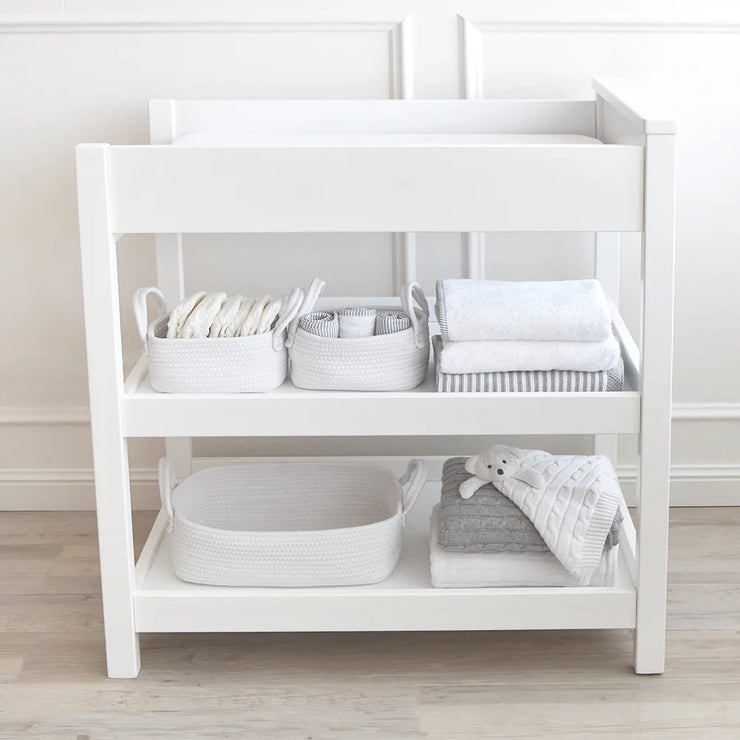 Living Textiles 3 Pc Cotton Rope Storage Set - White