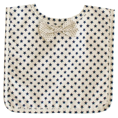 Alimrose Bow Tie Bib - White Navy Star