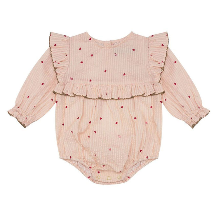 Pearson & Pearson Valentine Romper-Piggy Pink Love Bug