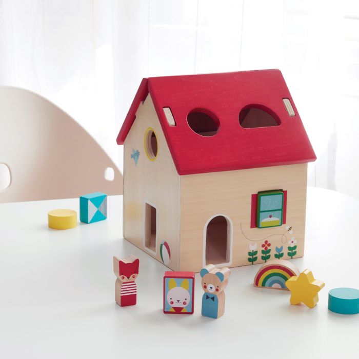 Petit Collage Shape Sorter House