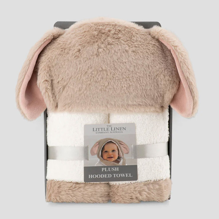 Little Linen Baby Plush Hooded Towel - Harvest Bunny