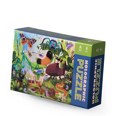 Crocodile Creek Holographic Puzzle 50 pc - Backyard Bug