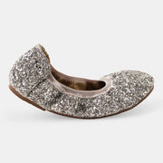 Walnut Catie Ballet Flats - Silver