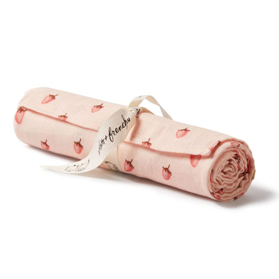 Wilson & Frenchy Muslin Wrap - Strawberry Kisses