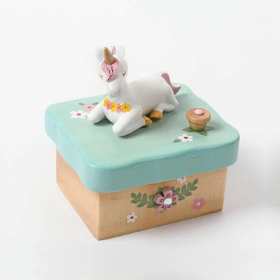 Wooderful Life - Sitting Unicorn Mini Music Box