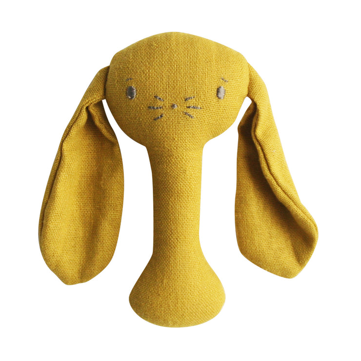 Alimrose Bobby Stick Rattle - Butterscotch Linen