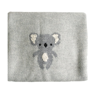 Alimrose Organic Koala Baby Blanket - Grey