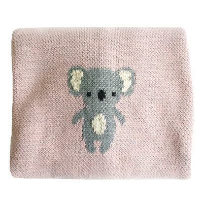 Alimrose Organic Koala Baby Blanket - Pink