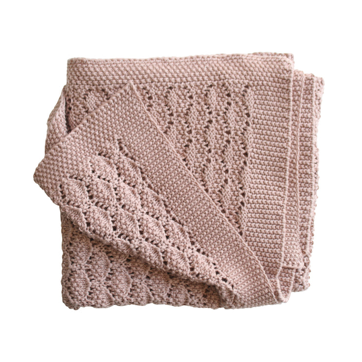 Alimrose Heritage Knit Baby Blanket - Blossom