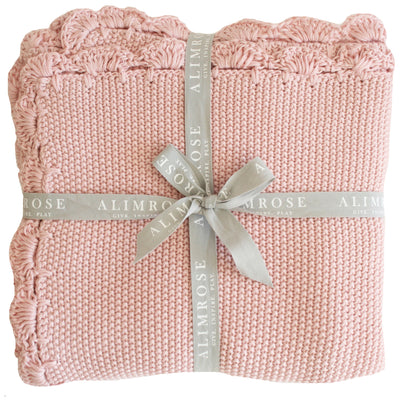 Alimrose Moss Stitch Blanket - Pink