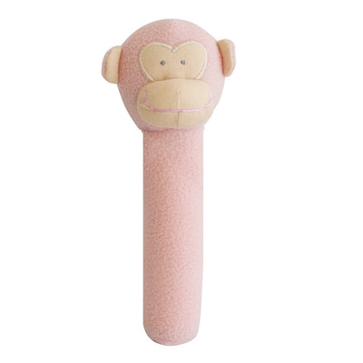 Alimrose Fleece Monkey Squeaker - Pink