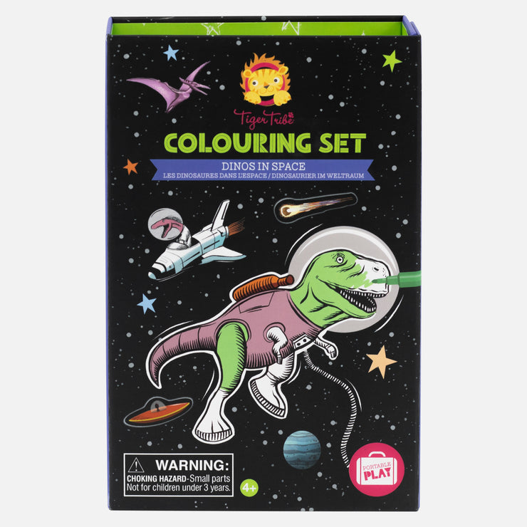 Tiger Tribe Dinos In Space Colouring Set