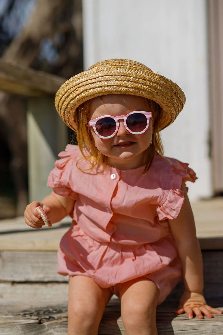 Frankie Ray Pixie Sunglasses - Pink Stripe