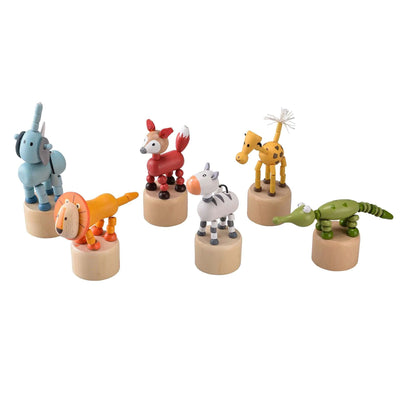 Calm and Breezy Wooden Dancing Jungle Animals