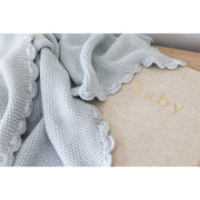 Alimrose Moss Stitch Blanket - Powder Blue