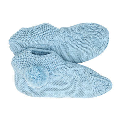 Annabel Trend Slipper Slouchy Socks - Sky