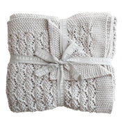 Alimrose Heritage Knit Baby Blanket - Cloud