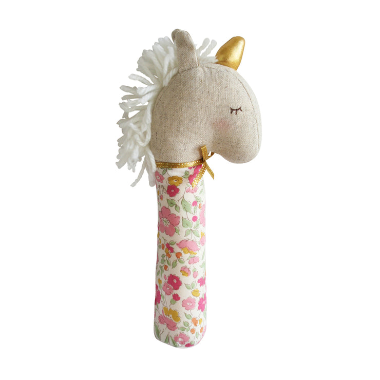 Alimrose Yvette Unicorn Squeaker - Rose Garden