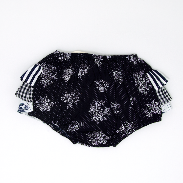 Arthur Ave Frilly Bloomers - Navy Bloom