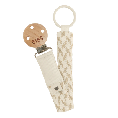 Bibs Pacifier Clip - Ivory/Vanilla