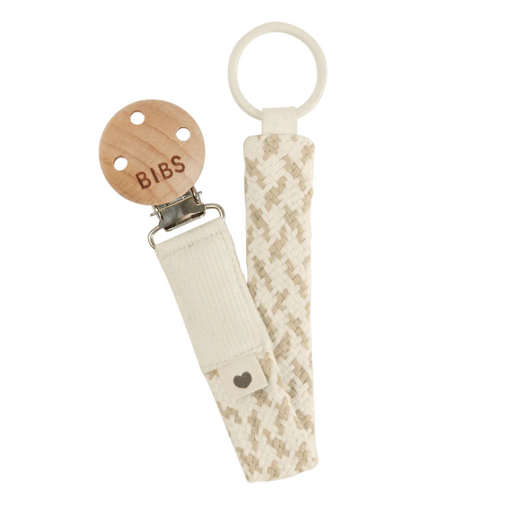 Bibs Pacifier Clip - Ivory/Vanilla