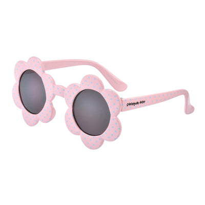 Frankie Ray Daisy Sunglasses - Pink w' Aqua Spot