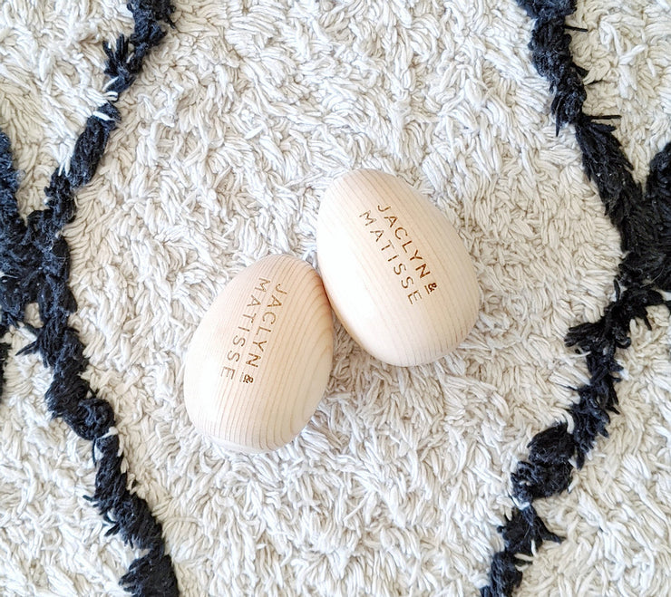 Jaclyn & Matisse Wooden Egg Shakers