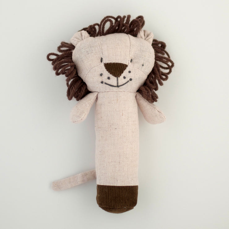Nana Huchy Levi Lion Rattle is the perfect size for babies to grasp