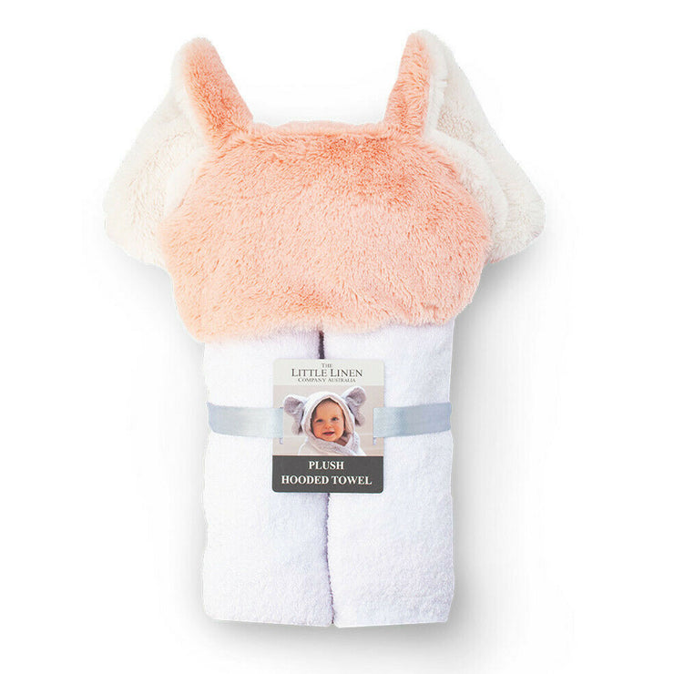 Little Linen Hooded Towel - Soft Pink