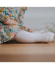 Minihaha Pointelle Tights -  Cloud