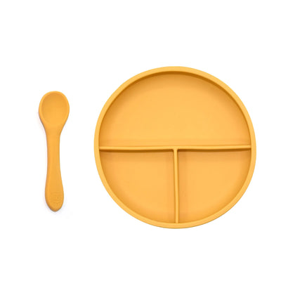 O.B Designs Suction Divider Plate & Spoon Set