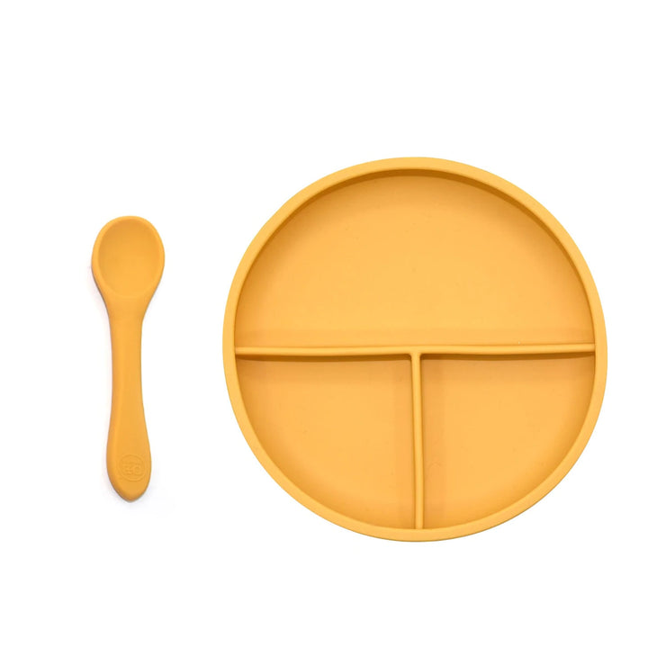 O.B Designs Suction Divider Plate & Spoon Set